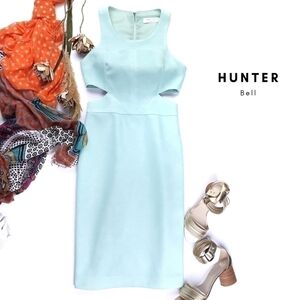 Hunter Bell Pastel Aqua Marine Dress Sz 8 ❤️